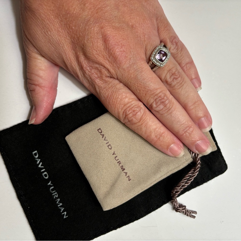 David Yurman Diamond Petite Albion Ring Size 6